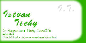 istvan tichy business card